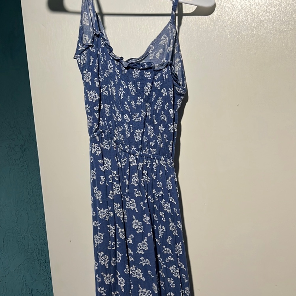 Blue floral jumpsuit